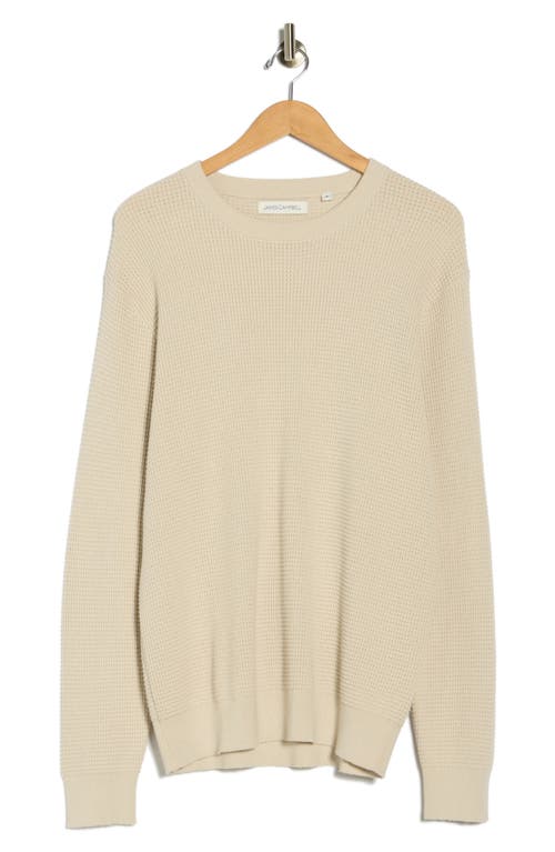 James Campbell Spauding Waffle Knit Sweater In White