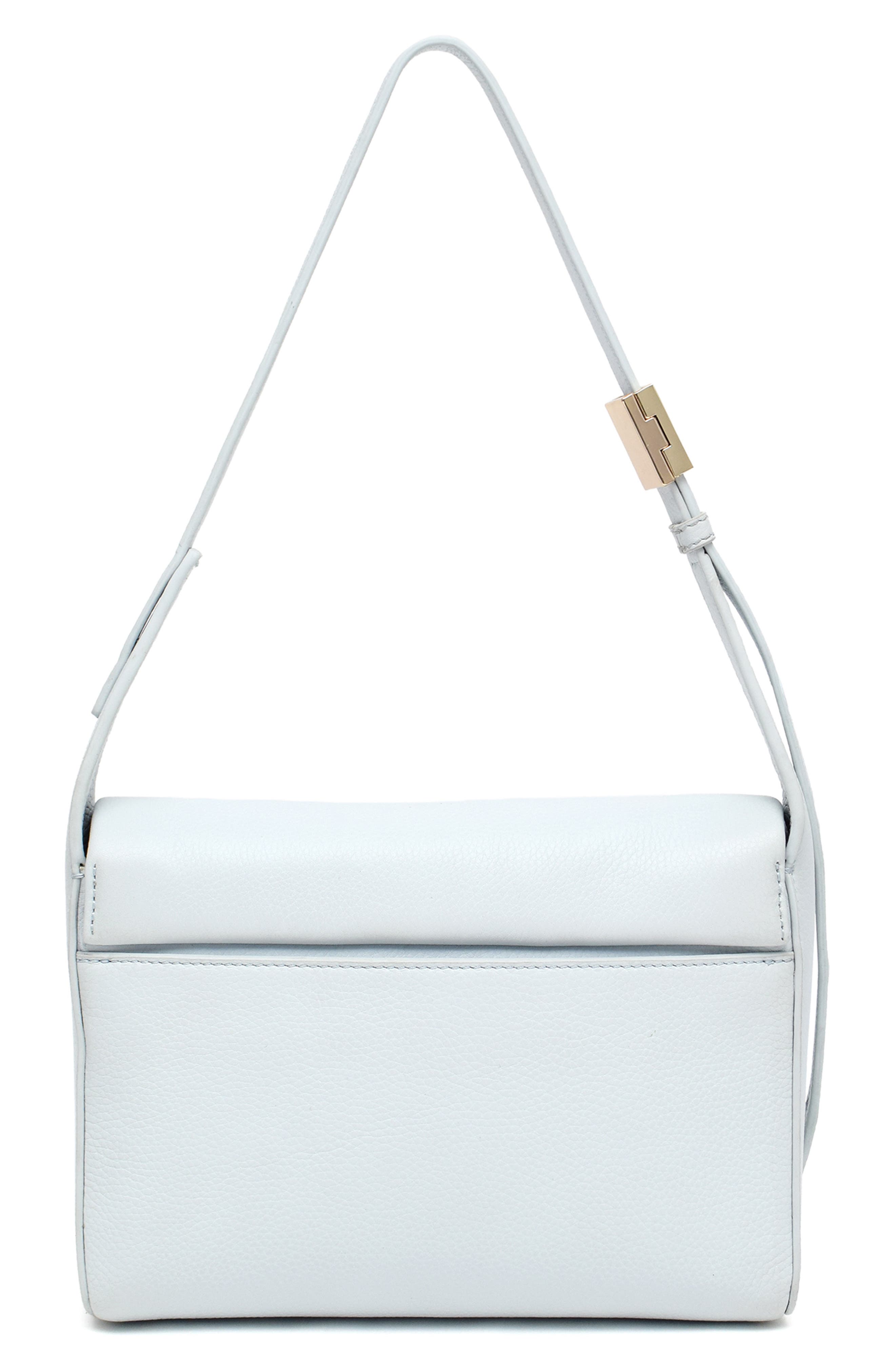 Thacker Jennie Leather Flap Shoulder Bag, Alternate, color, Maldives Blue