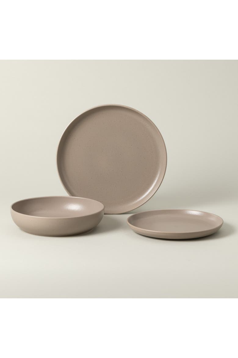 Pacifica 12-pc place setting w/ pasta bowl, Alternate, color, Chestnut