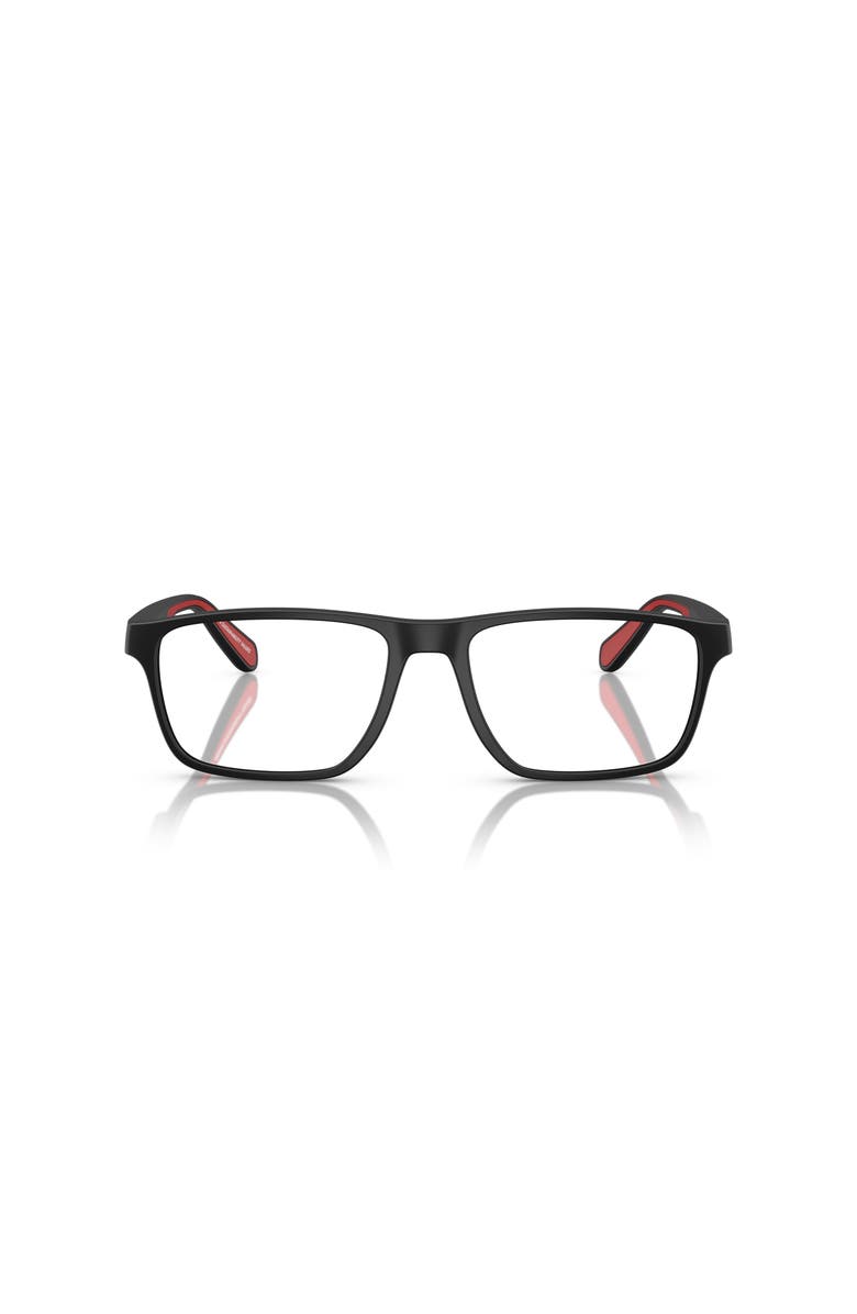 Emporio Armani 54mm Rectangle optical glasses, Alternate, color, Black