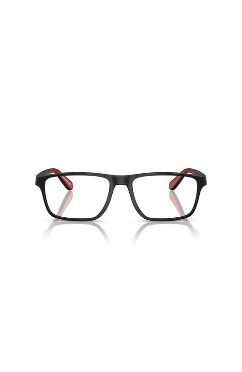 Emporio Armani 54mm Rectangle Optical Glasses In Black