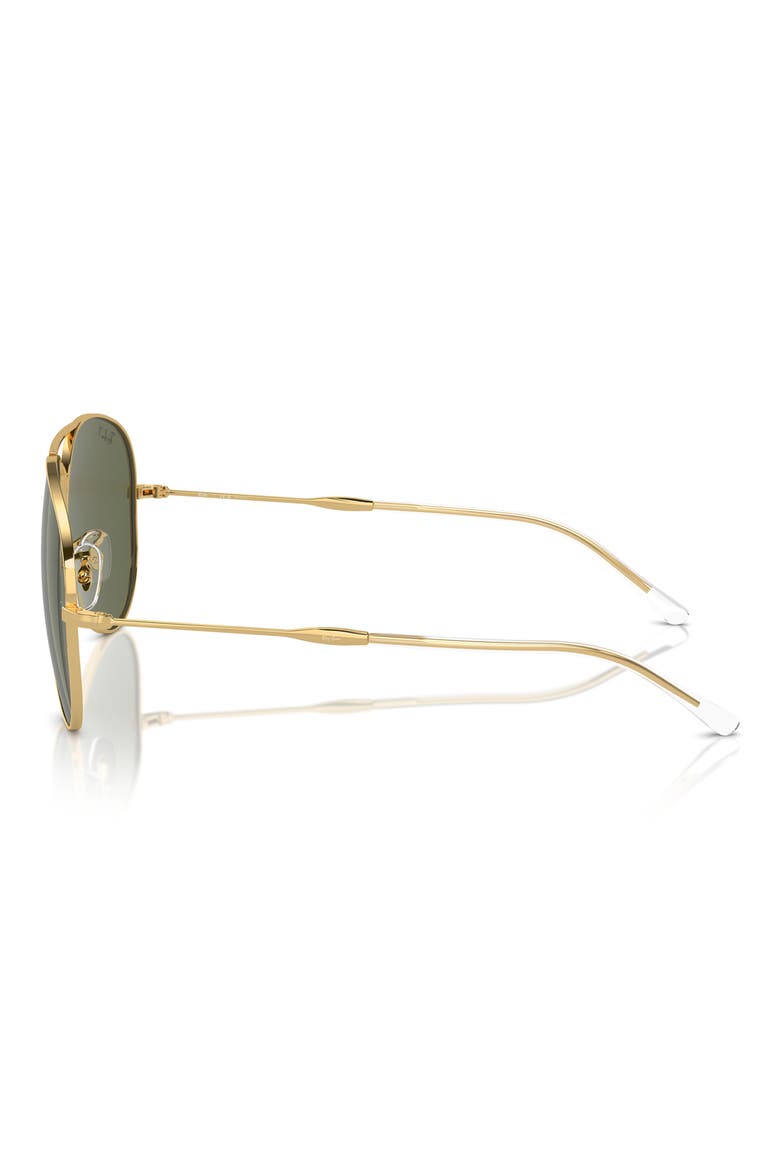 58mm Old Pilot Polarized Aviator Sunglasses, Alternate, color, GOLD FLASH