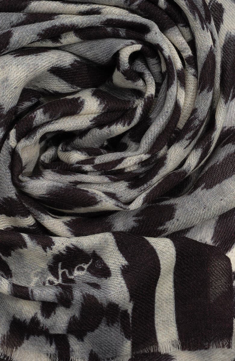 Echo Leopard Wrap, Alternate, color, Black