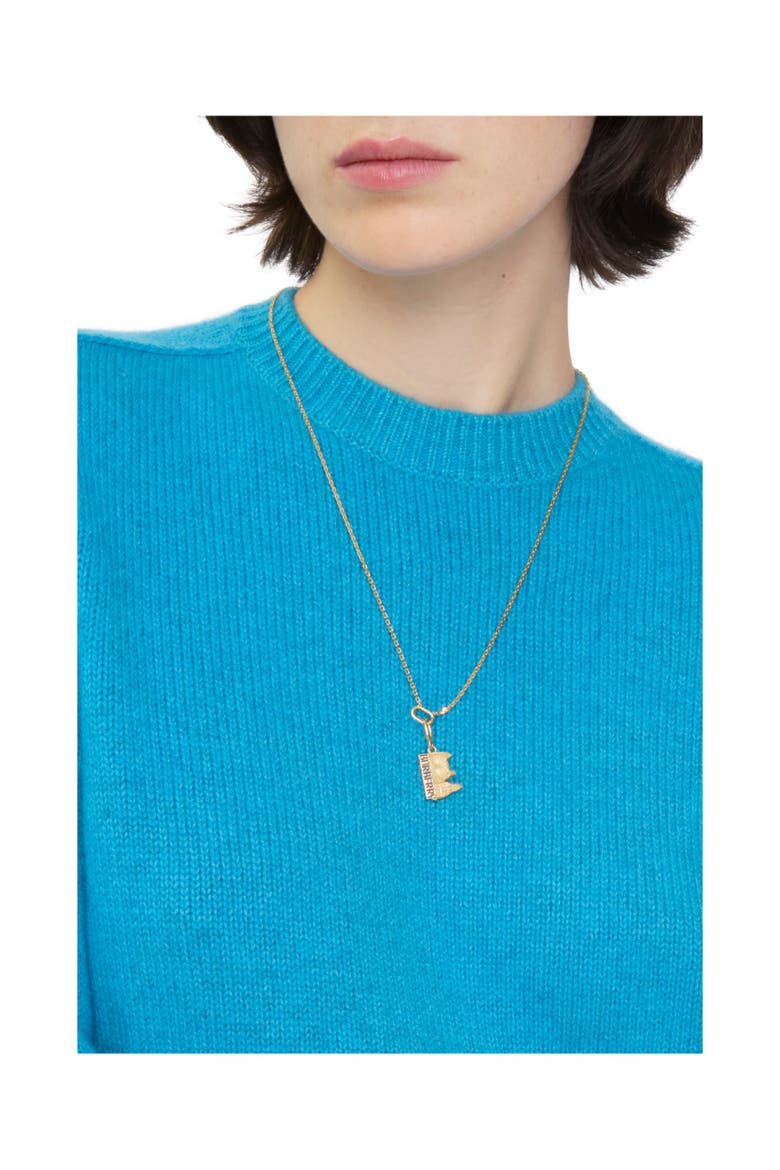 Charm Fine Chain Necklace, Alternate, color, Gold