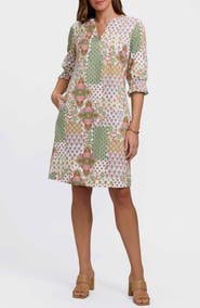 Foxcroft Alicia Patchwork Shift Dress