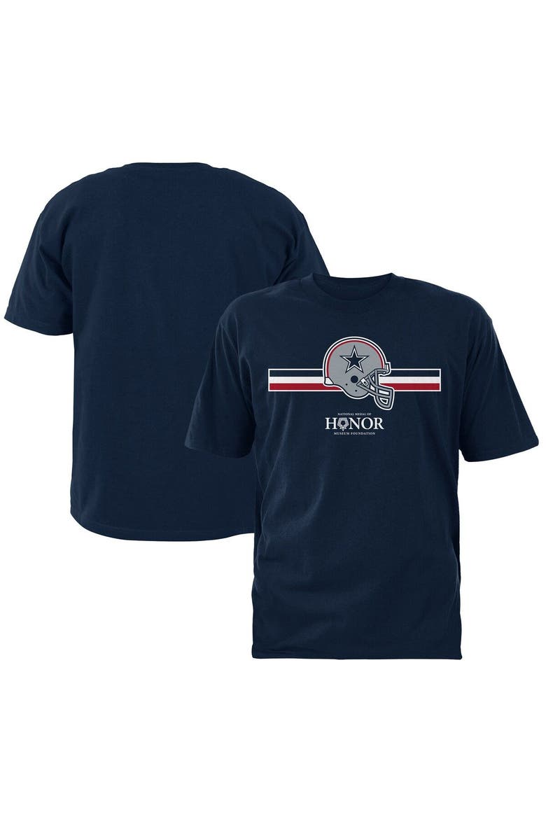 Men's Navy Dallas Cowboys National Medal of Honor Museum Foundation T-Shirt, Main, color, Navy