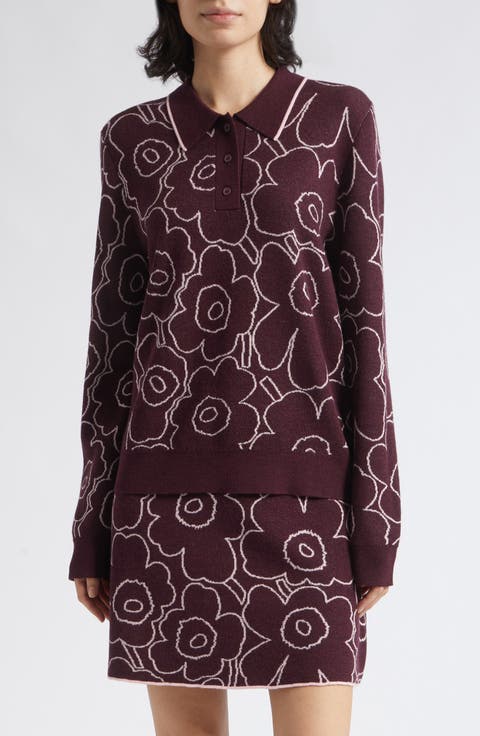 Unikko Wool Blend Polo Sweater