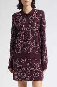 Marimekko Unikko Wool Blend Polo Sweater
