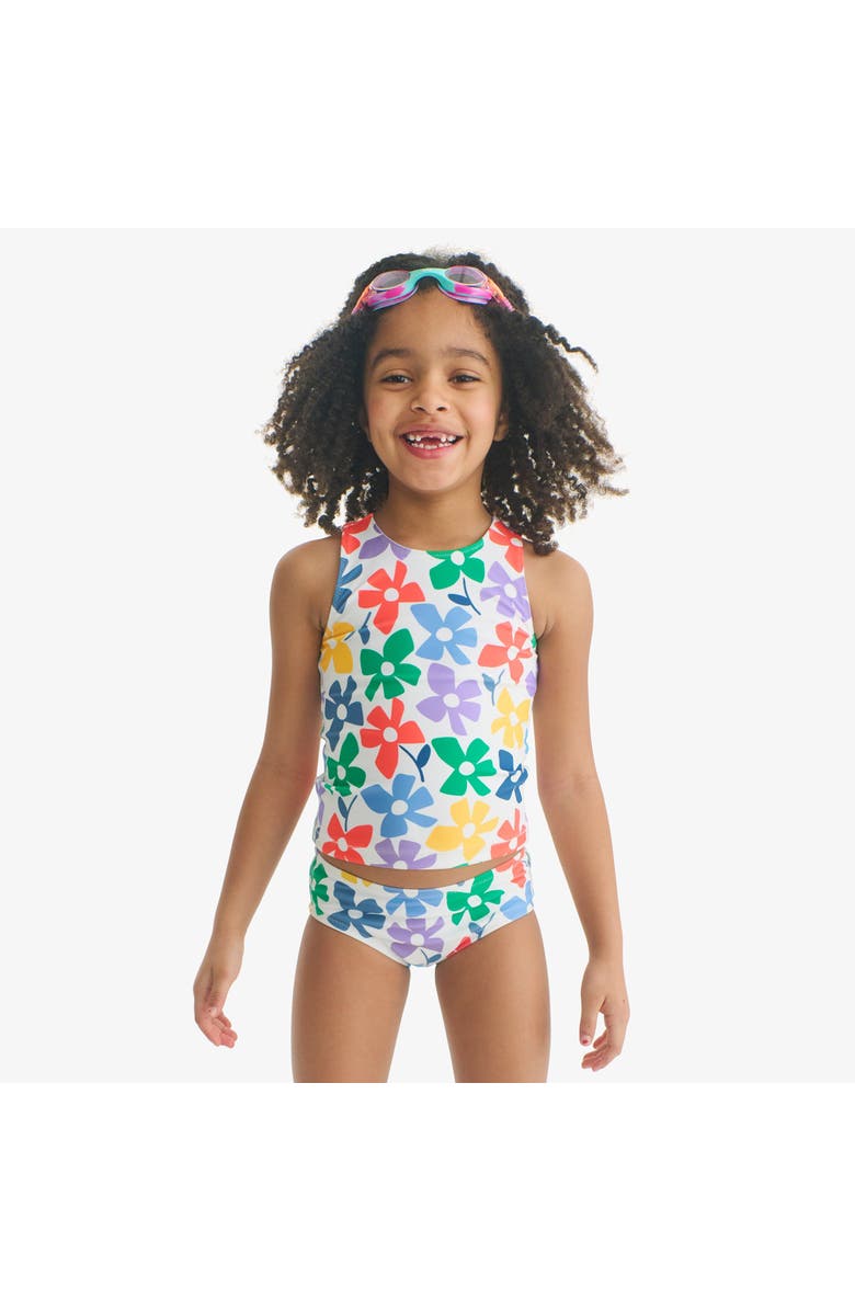 Primary Kids Swim Bikini Bottom In Rainbow Blooms, Alternate, color, Multi Spring Blooms