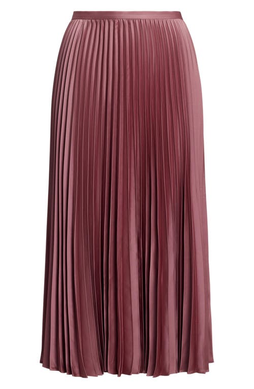 RALPH LAUREN LAUREN RALPH LAUREN PLEATED CHARMEUSE MIDI SKIRT