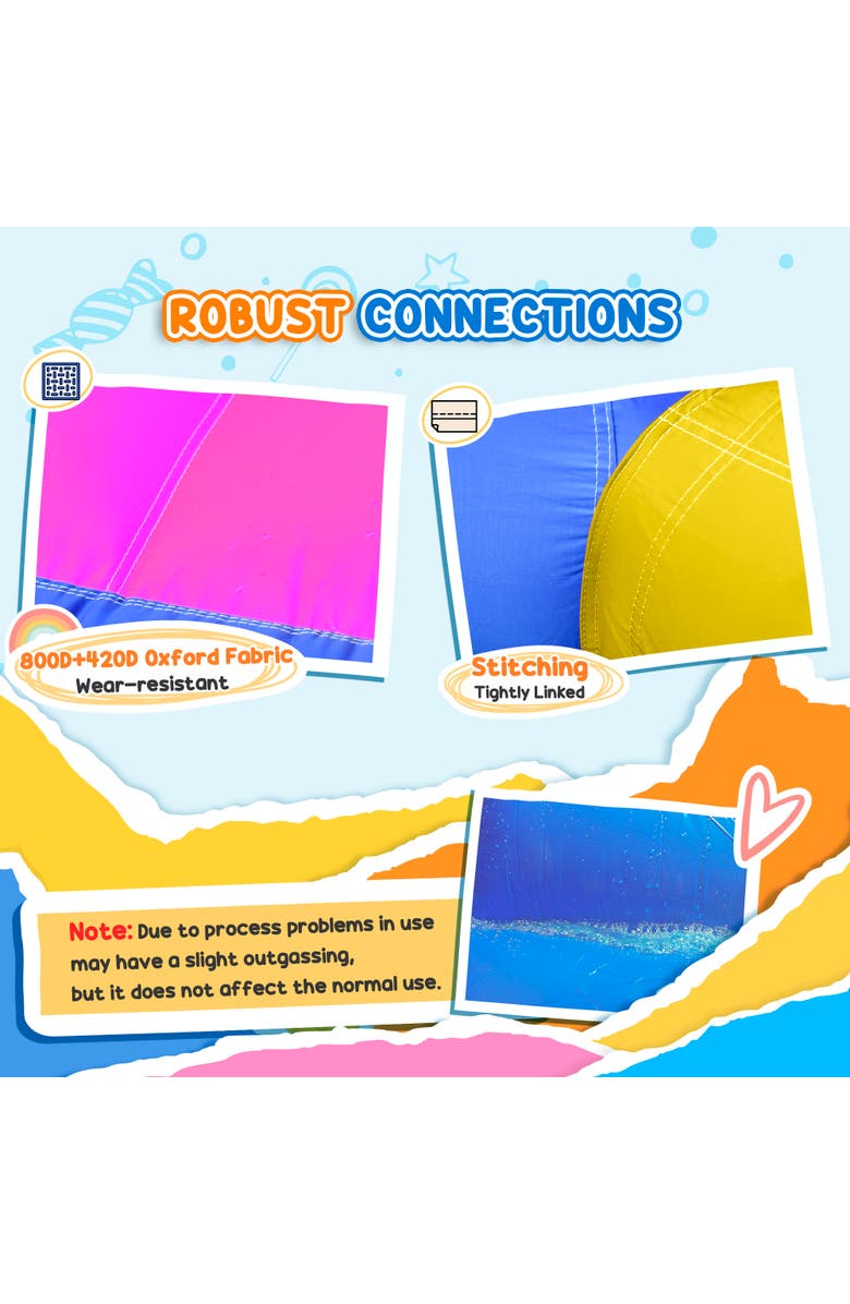 Outsunny 5 in 1 Inflatable Water Slide Park Castle Bounce House Trampoline, Alternate, color, Multi Color