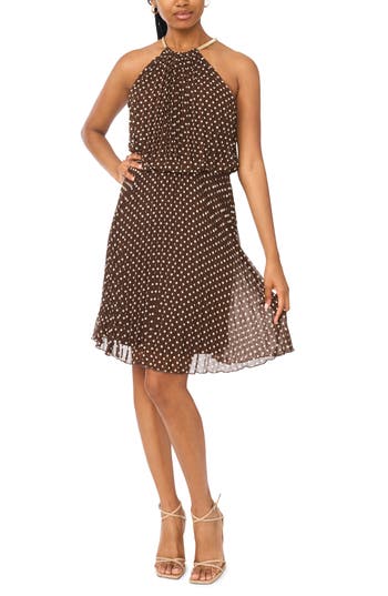 Msk Drop Waist Dress In Chicory Coffee