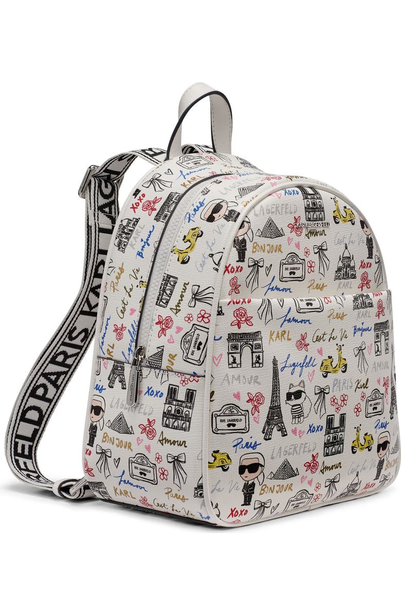 KARL LAGERFELD PARIS Maybelle Backpack, Alternate, color, White Multi