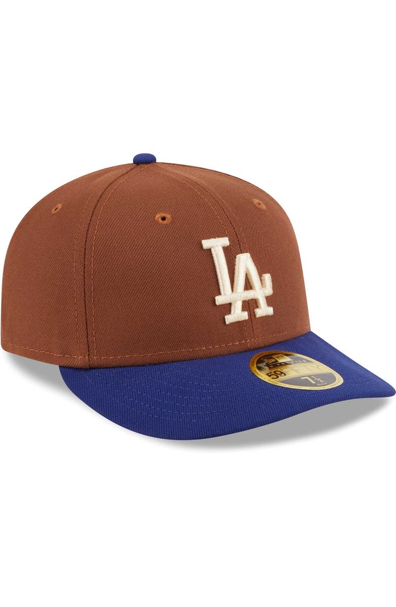 New Era Men's New Era Brown Los Angeles Dodgers Tiramisu Low Profile 59FIFTY Fitted Hat, Alternate, color,