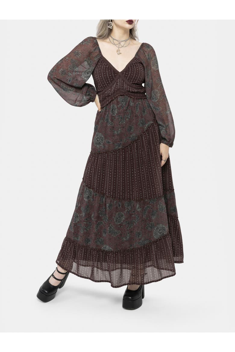 Pact Paisley Maxi Dress, Main, color, Taupe