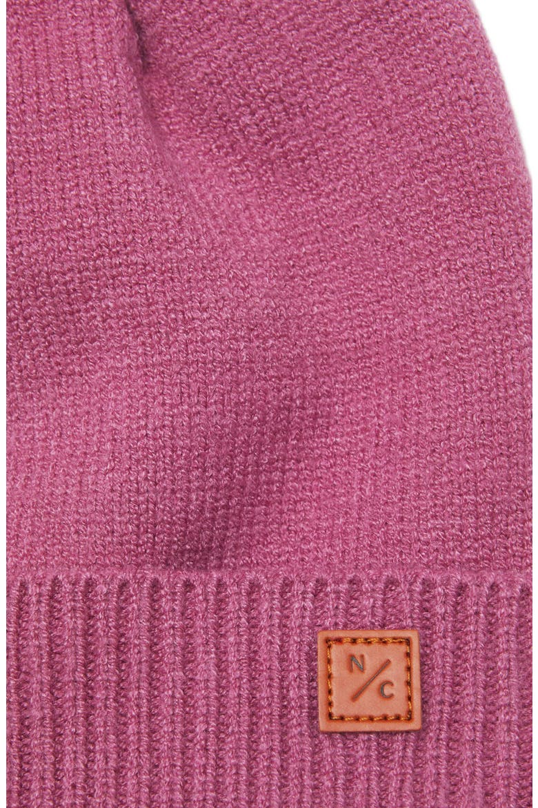 Knit Winter Hat with Faux Fur Pom, Alternate, color, Rose Pink