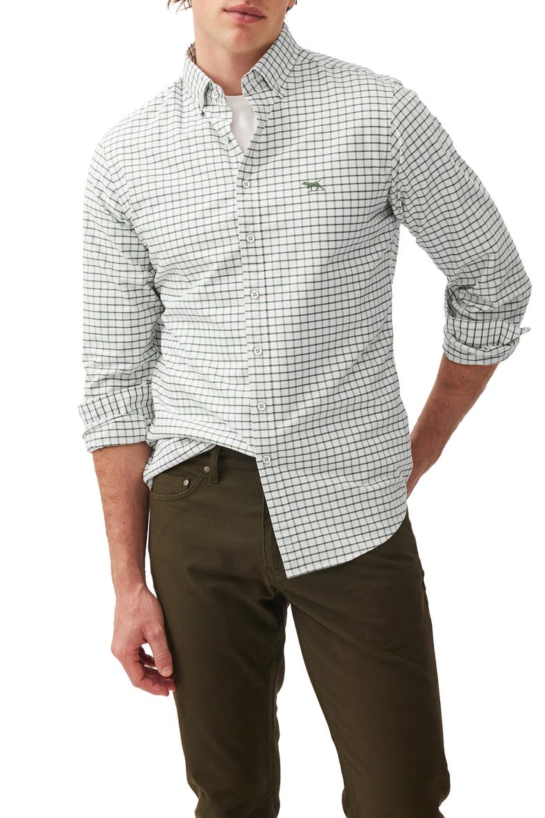 Oxford Valley Check Sports Fit Shirt, Main, color, FERN
