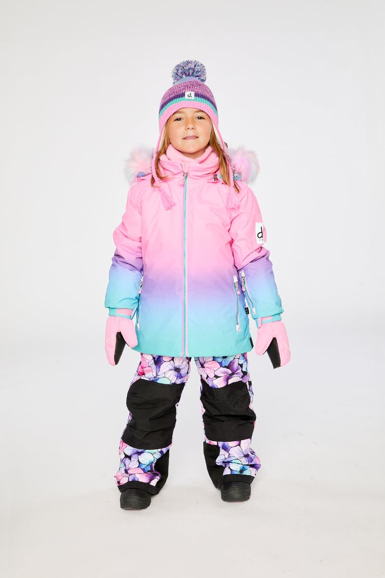Play Gradient Jacket & Floral Pants Two Piece Snowsuit, Alternate, color, Gradient
