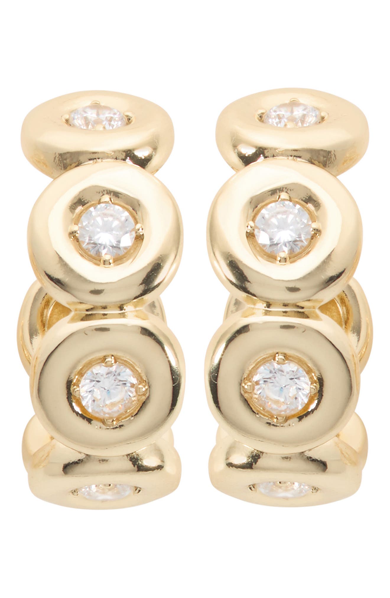 Cubic Zirconia Bubble Hoop Earrings