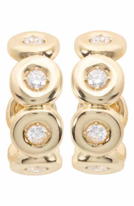 Cubic Zirconia Bubble Hoop Earrings