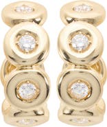ATHRA LUXE Cubic Zirconia Bubble Hoop Earrings