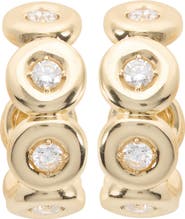 ATHRA LUXE Cubic Zirconia Bubble Hoop Earrings