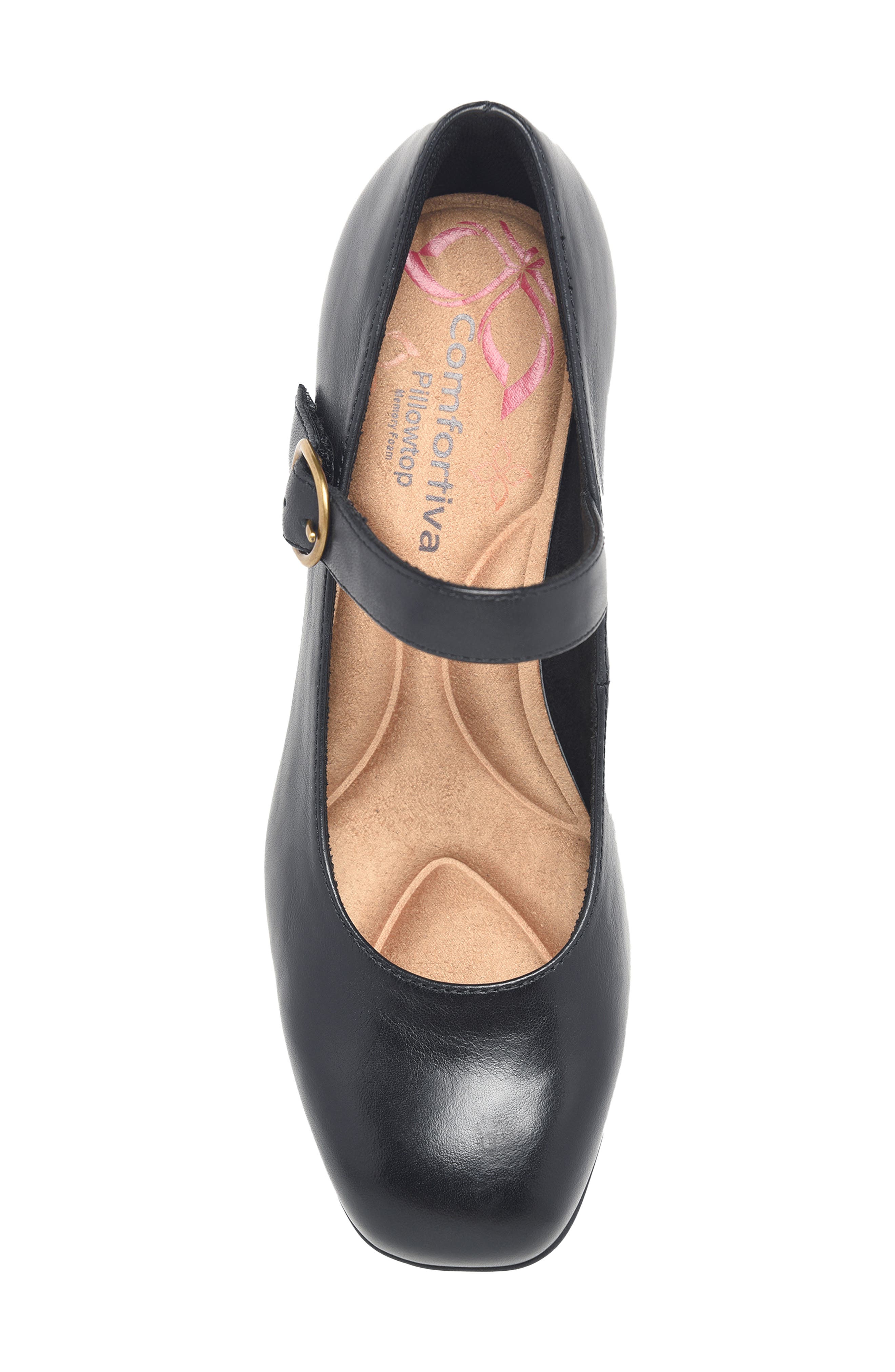 Comfortiva Paula Mary Jane Pump, Alternate, color, Black