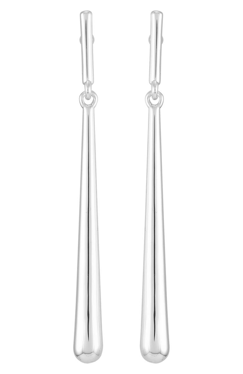 Vince Camuto Linear Drop Earrings, Main, color, Silver Tone