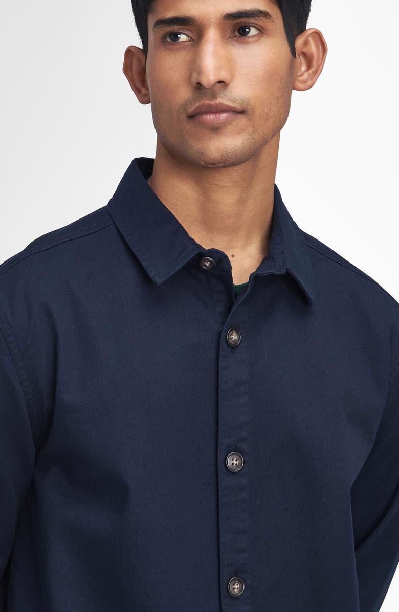 Barbour Ruxton Twill Overshirt, Alternate, color, Dark Navy