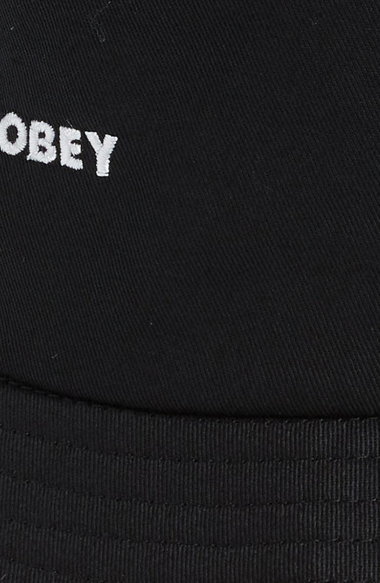 Obey Bold Embroidered Cotton Twill Bucket Hat, Alternate, color, 