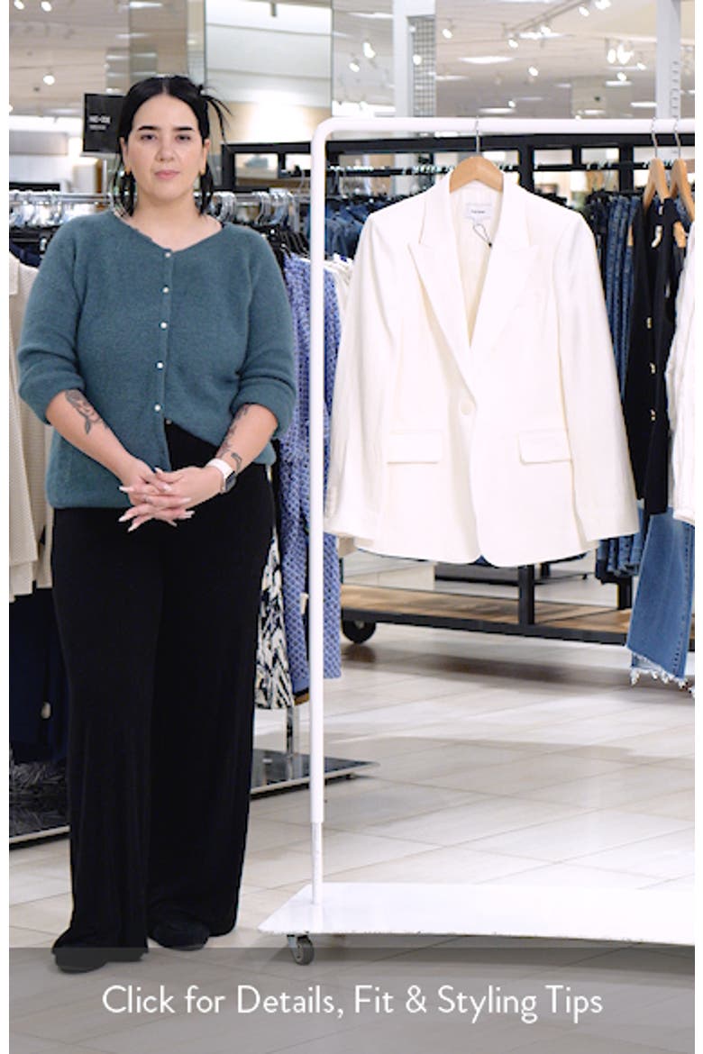 Alyx Texture One-Button Linen Blend Blazer video