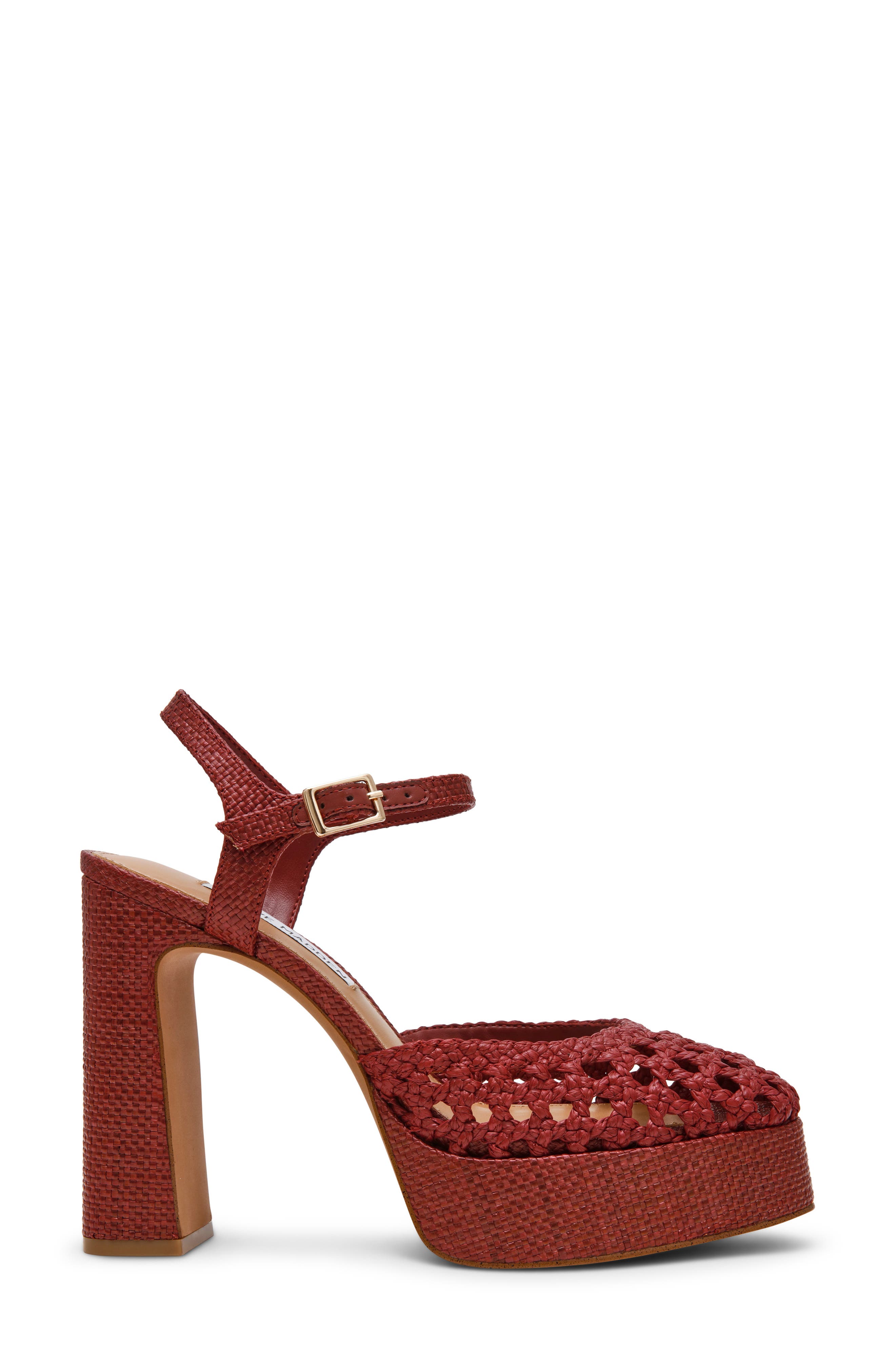 Lexie Ankle Strap Platform Pump, Alternate, color, RUST