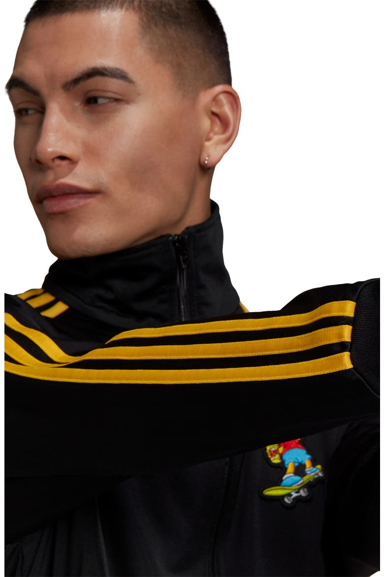 x The Simpsons Firebird Track Jacket, Alternate, color, BLACK/ SUPERYELLOW
