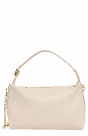 Faux Leather Top Handle Shoulder Bag