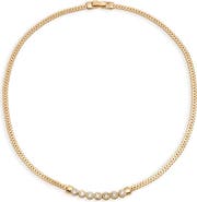 Lauren Ralph Lauren Cubic Zirconia Herringbone Collar Necklace
