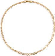 Lauren Ralph Lauren Cubic Zirconia Herringbone Collar Necklace