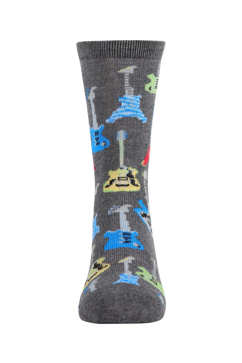 Guitar Blend Crew Socks, Alternate, color, Charcoal