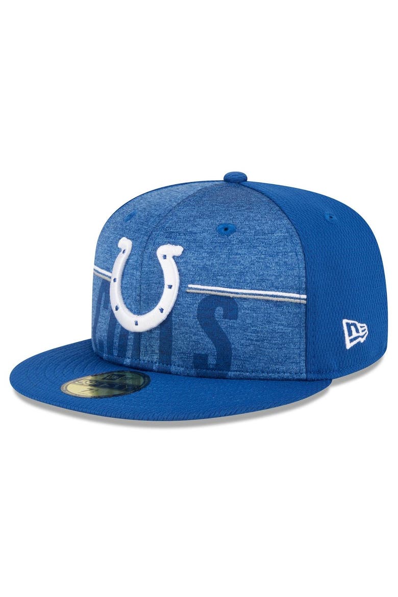 Men's New Era Royal Indianapolis Colts 2023 NFL Training Camp 59FIFTY Fitted Hat, Alternate, color, Royal