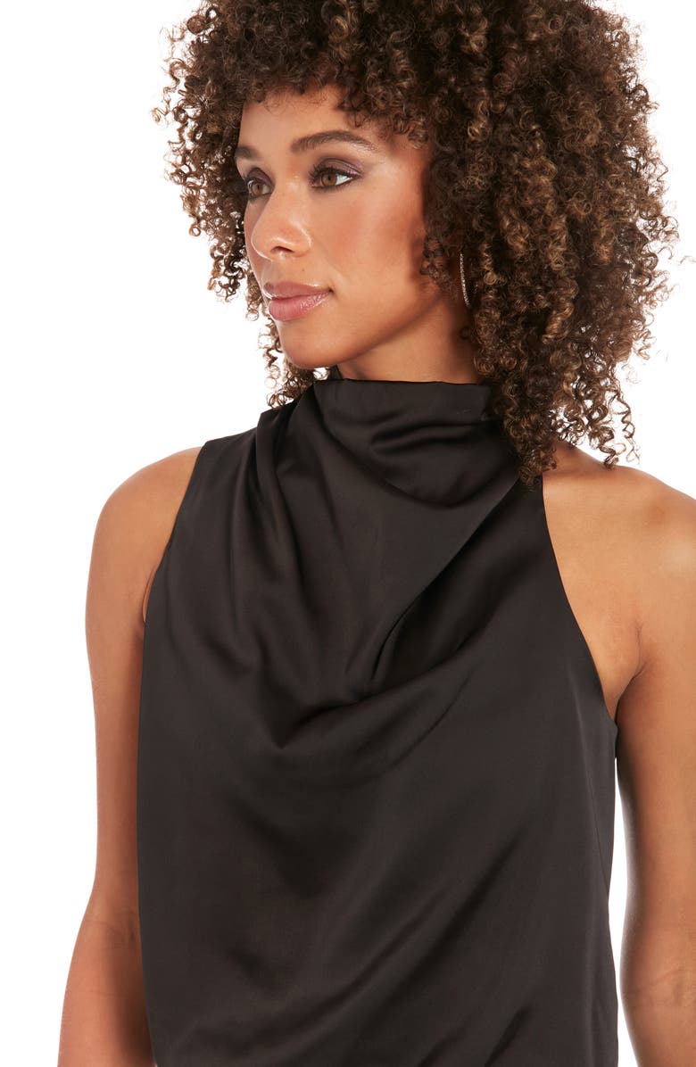 Muse Drape Mock Neck Top, Alternate, color, Black