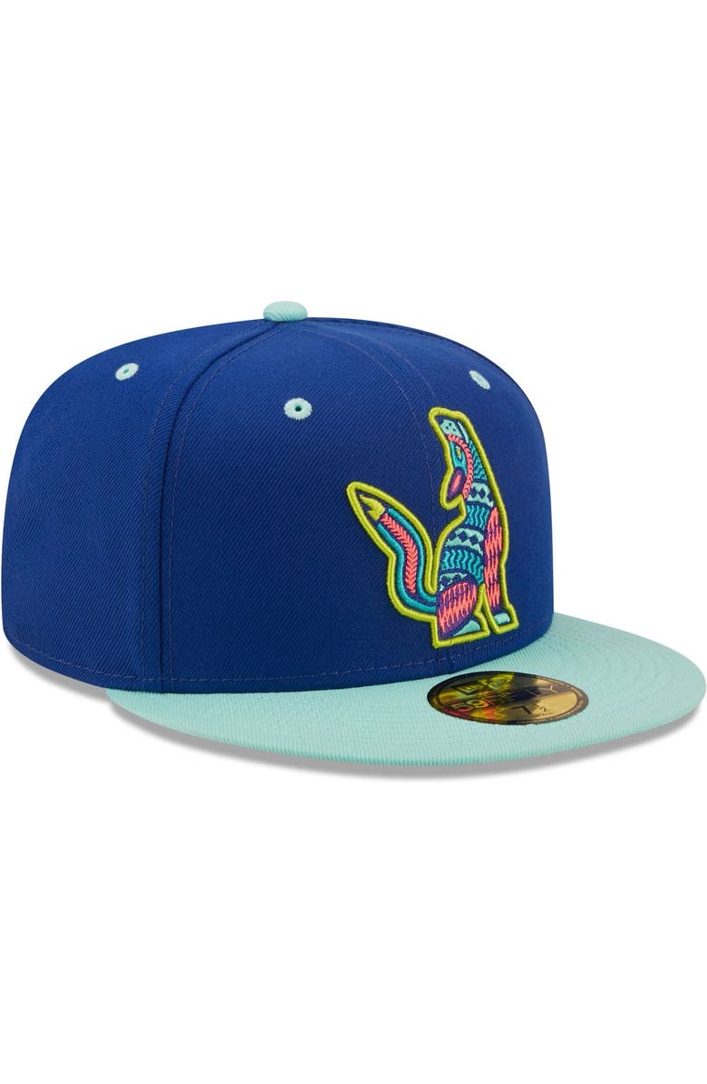 New Era Men's New Era Blue/Mint Soñadores de Hillsboro Copa De La Diversion 59FIFTY Fitted Hat, Alternate, color, Blue