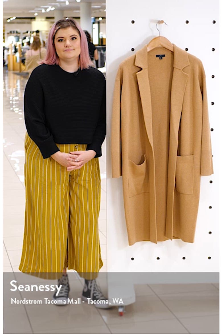 Ella Open Front Long Sweater Blazer video