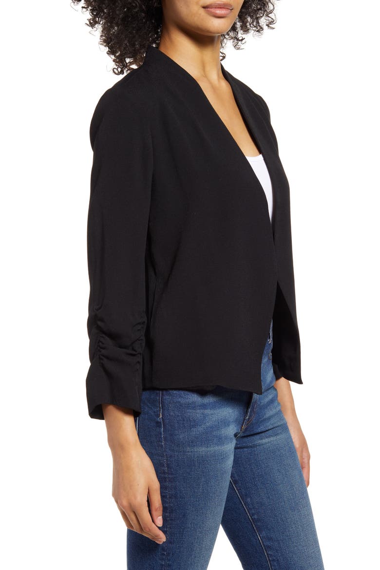 Open Front Blazer, Alternate, color, BLACK