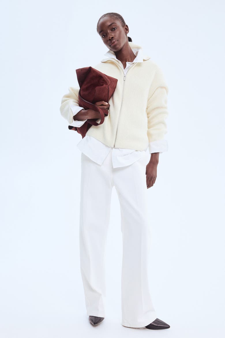 Wide High Jeans, Alternate, color, White
