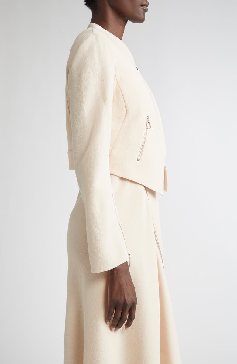 Akris Ariel Double Face Wool Crop Jacket, Alternate, color, Seashell