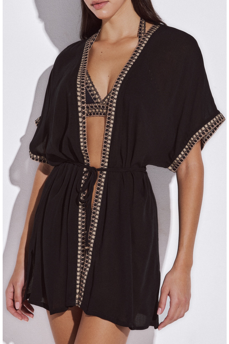 Athena Mini Cover-Up Dress, Main, color, Black