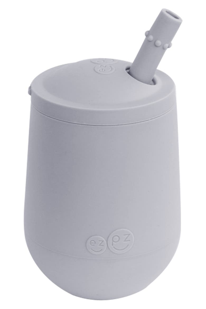 Mini Cup & Straw, Main, color, PEWTER