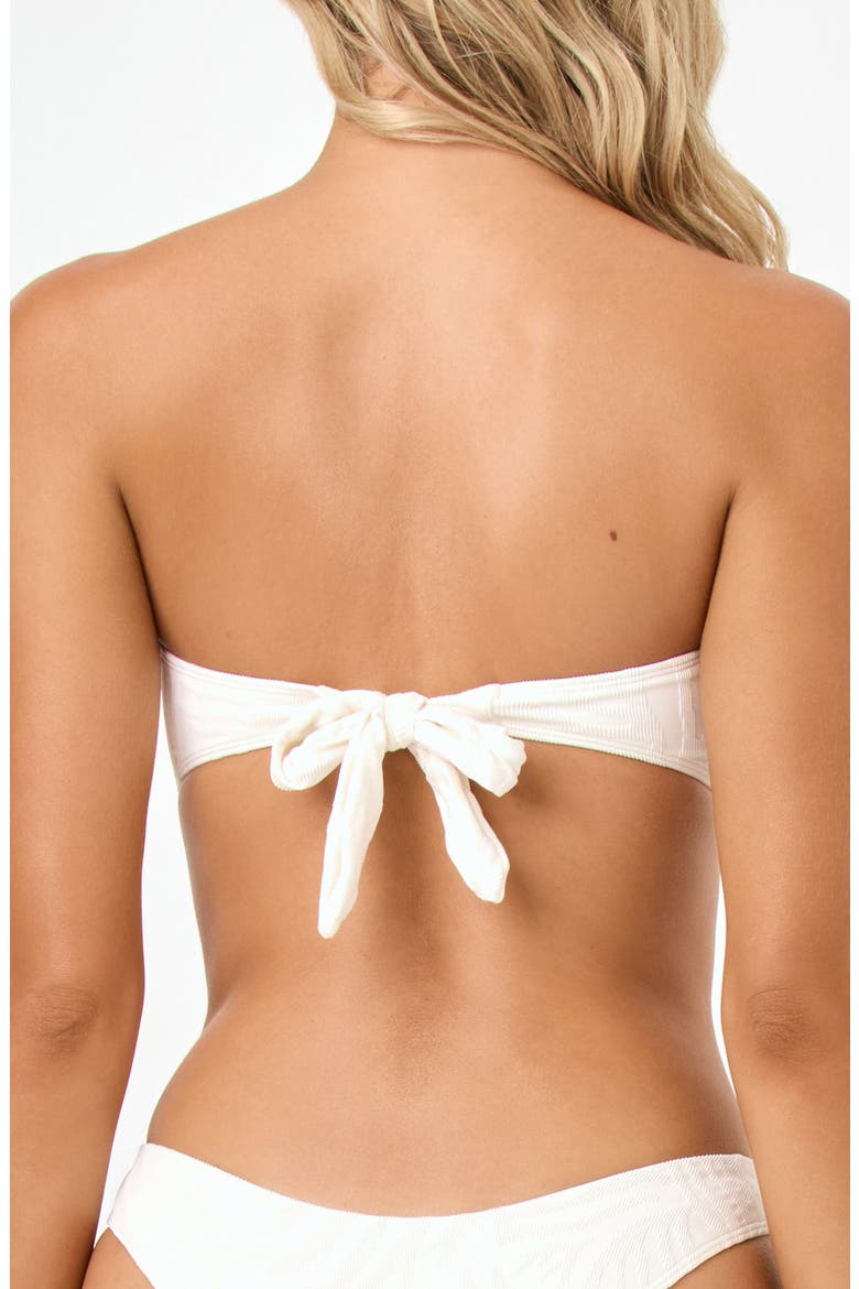 Jasper Bandeau Bikini Top, Alternate, color, CREAM