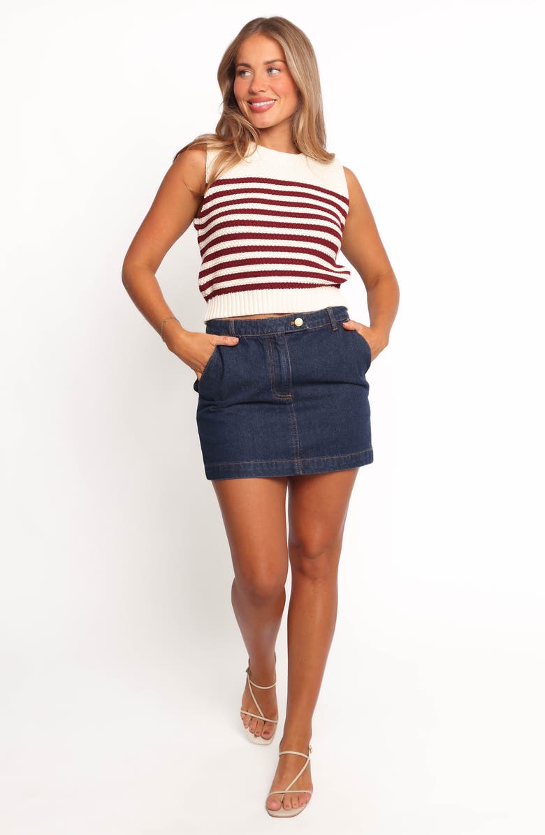 Petal & Pup Wensie Stripe Sweater Vest, Alternate, color, Brown Stripe