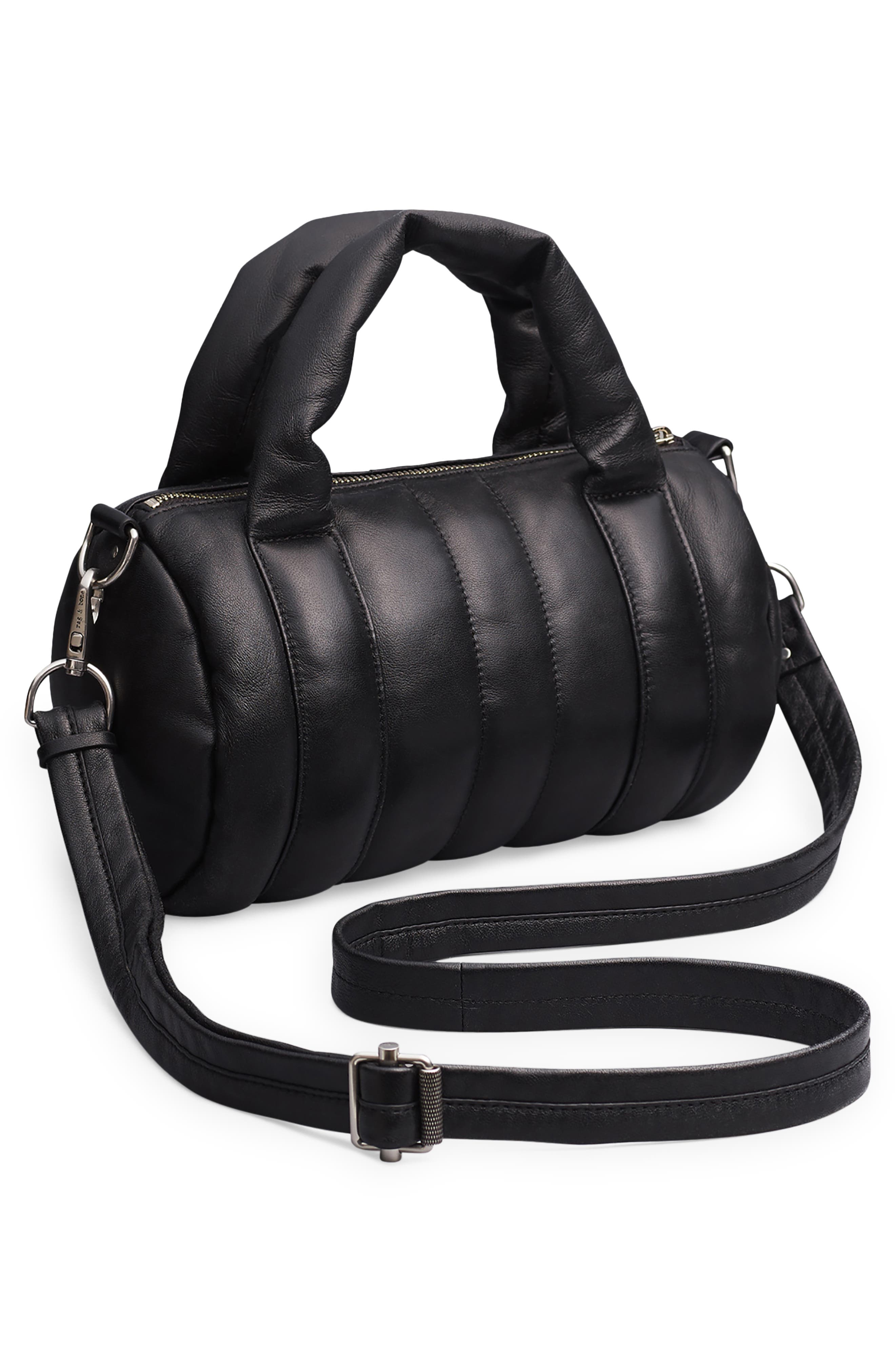 rag & bone Cloud Mini Quilted Leather Duffle, Alternate, color, 