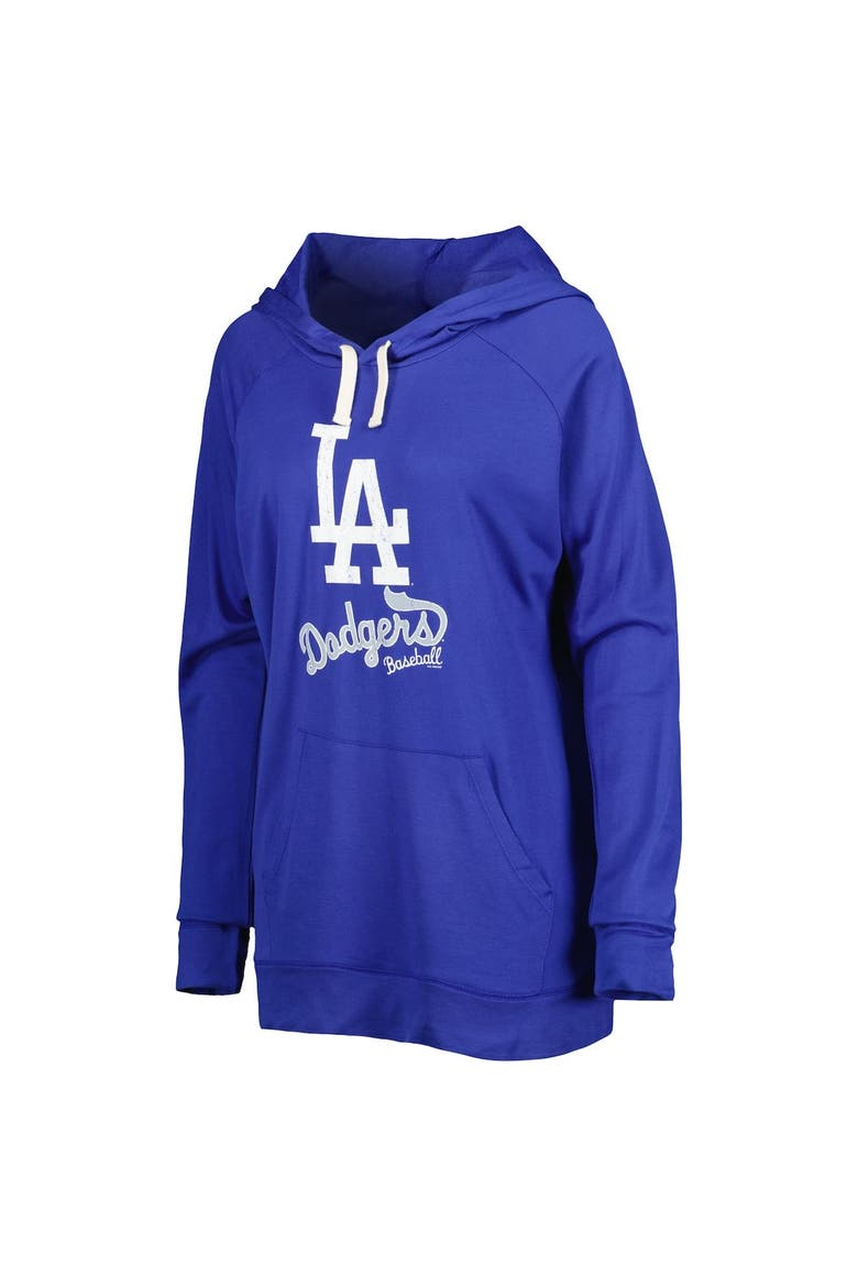Women's Touch Royal Los Angeles Dodgers Pre-Game Raglan Pullover Hoodie, Alternate, color, Royal